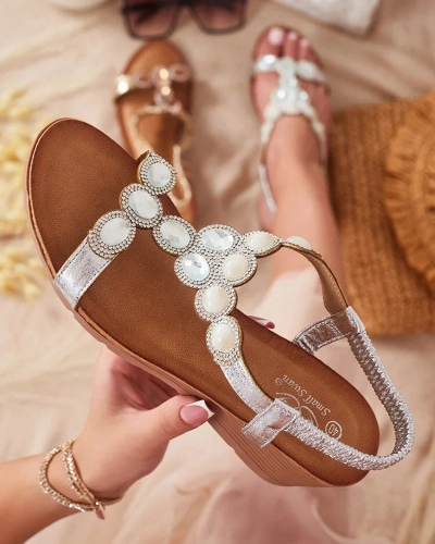 Royalfashion Дамски сандали с цирконий Obrina