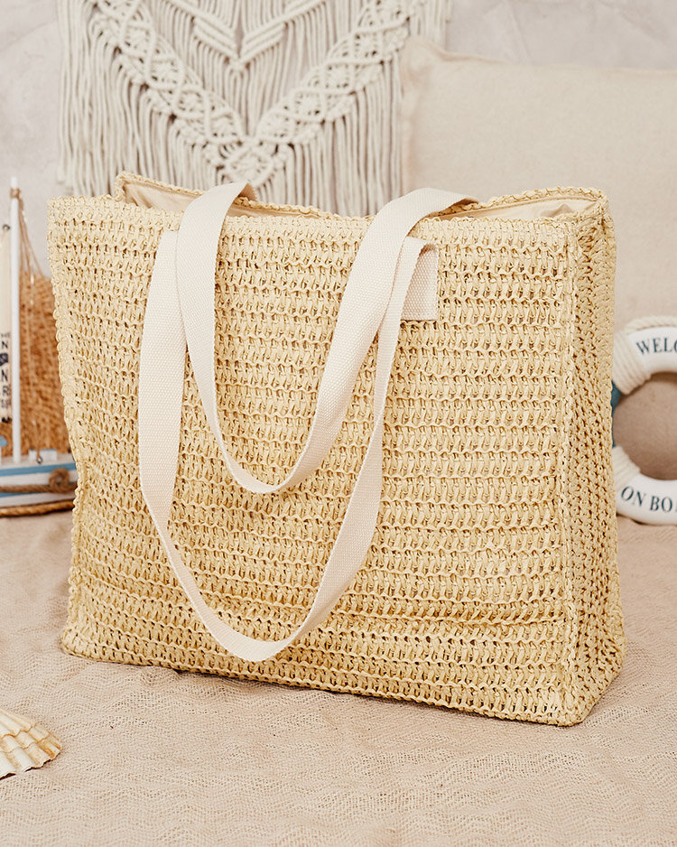 Royalfashion Голяма дамска чанта от слама