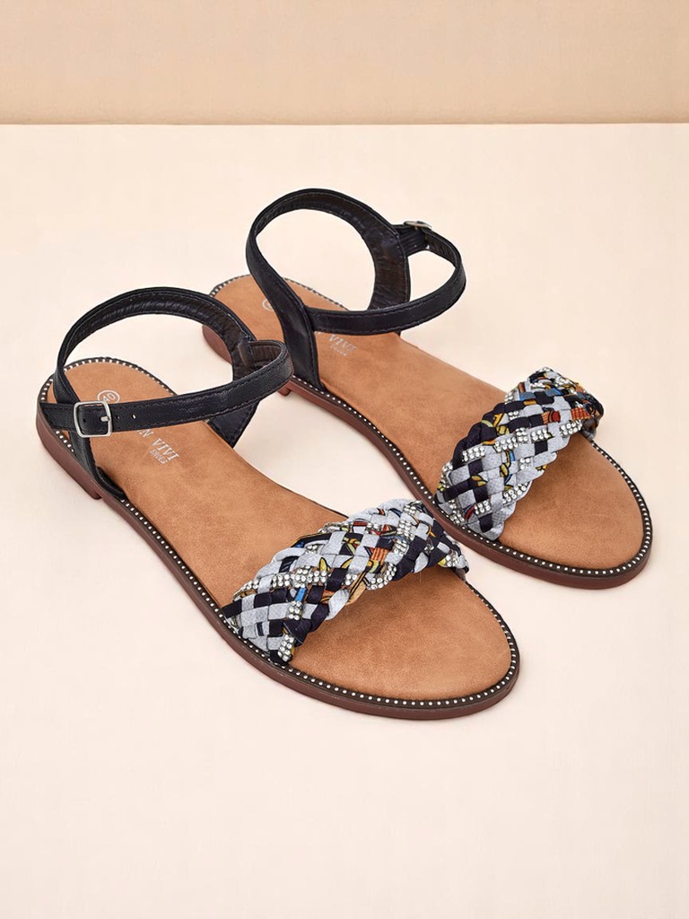 Royalfashion Дамски сандали на равна подметка ColorStrap