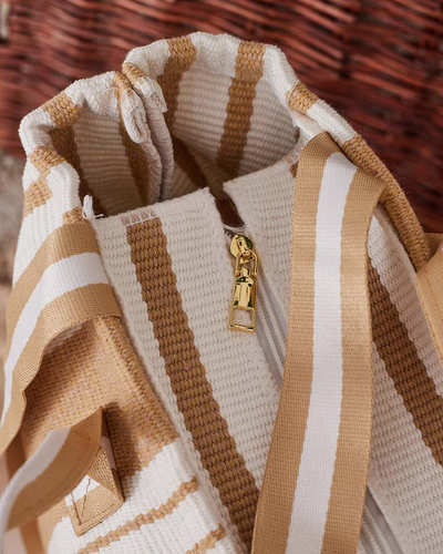 Royalfashion Чанта за рамо от плат на райета