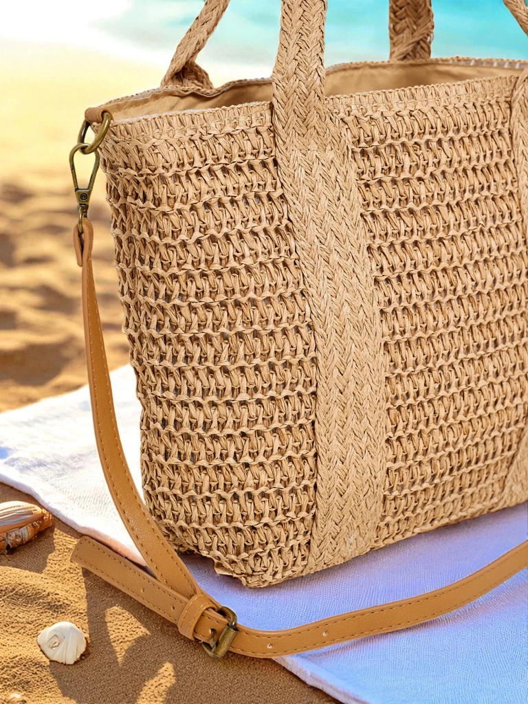 Royalfashion Голяма дамска сламена чанта Bella Paglia