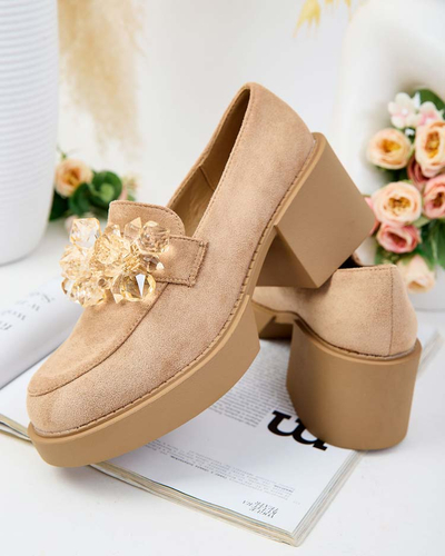 Royalfashion Дамски мокасини Pegorani с висок ток