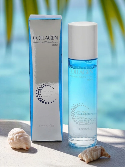 Озаряващ и хидратиращ тоник за лице с колаген