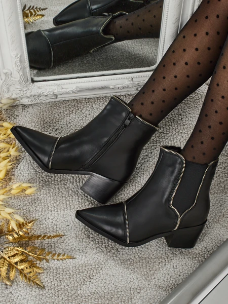 Дамски боти от еко кожа на ток Omen Glade