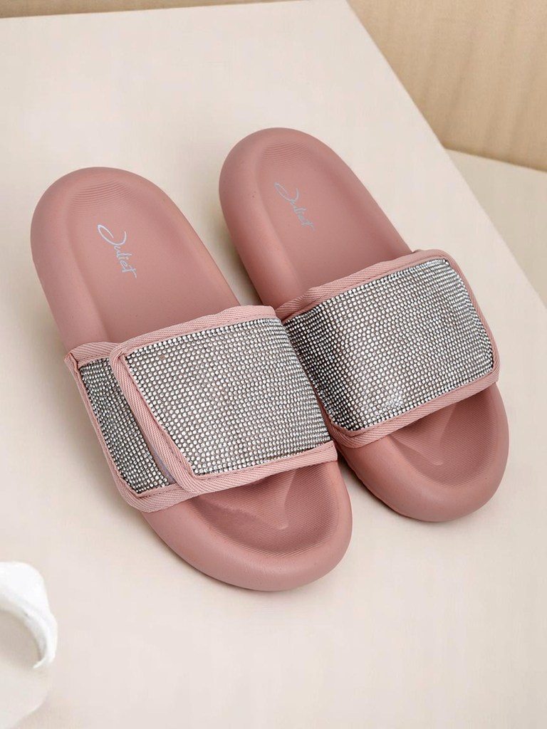 Royalfashion Дамски чехли на плоска подметка Sparkle Step