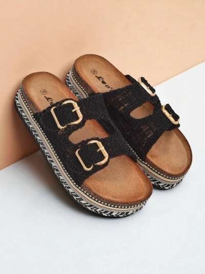 Royalfashion Дамски сандали на платформа с катарами CorkStyle