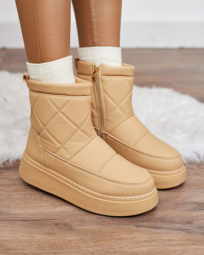 Royalfashion Светлокафяви дамски ботуши a'la snow boots Kacecica