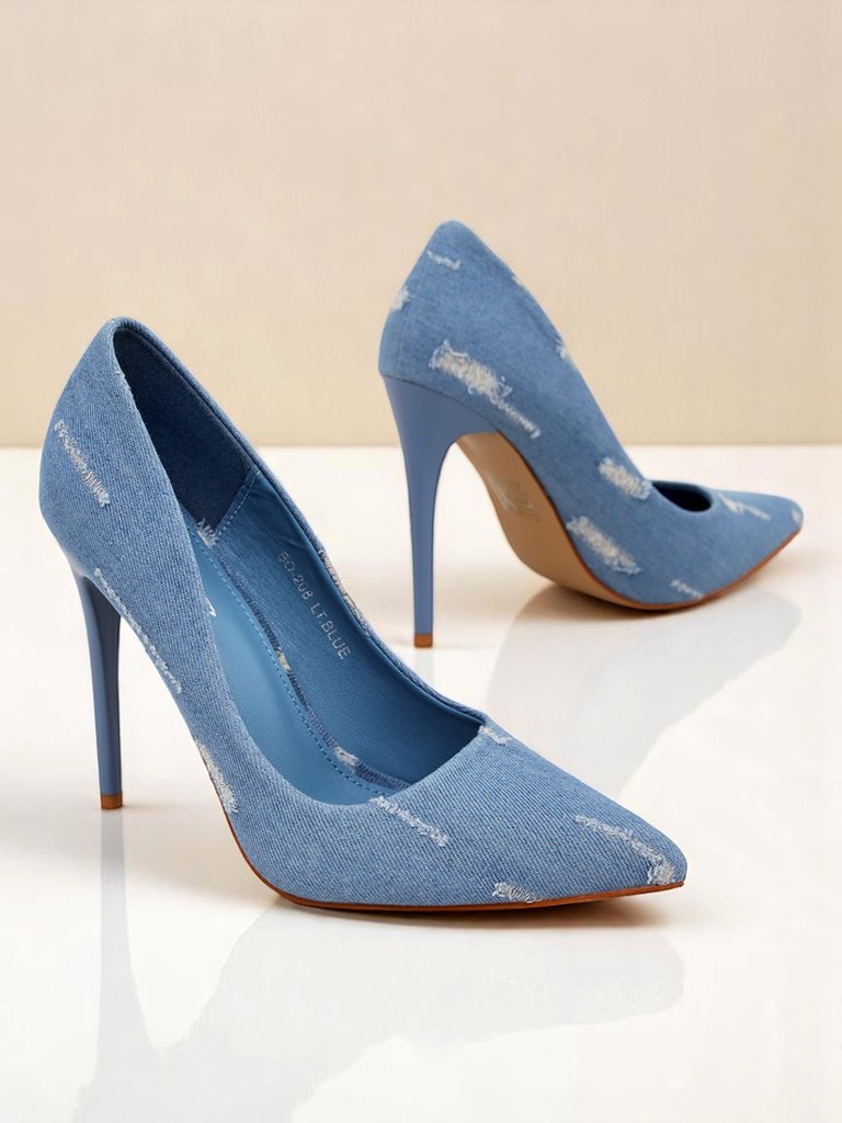 Royalfashion Дамски обувки на висок ток Denim Chic