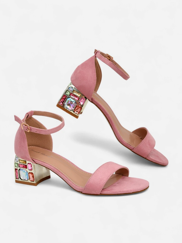 Royalfashion Жени сандали с декоративен ток Ballou