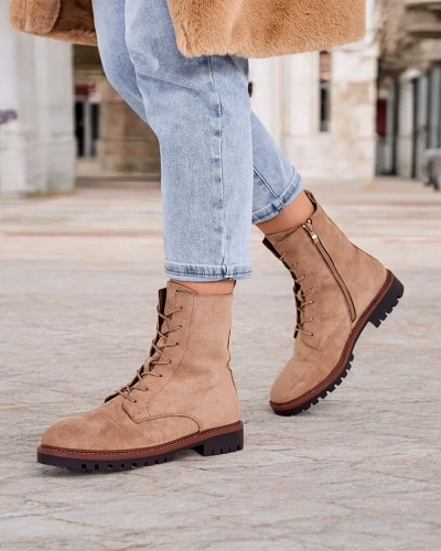 Дамски ботуши с връзки Royalfashion Gosop