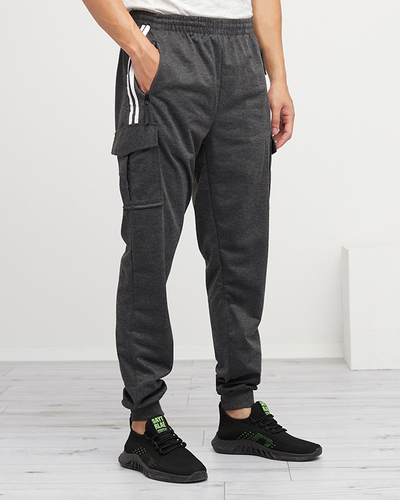 Тъмно сив мъжки спортен панталон - Облекло