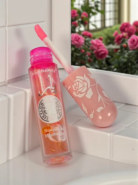 Блясък за устни с брокат, променящ цвета си