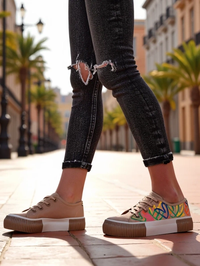 Royalfashion Женски маратонки с принт на сърца Sercess