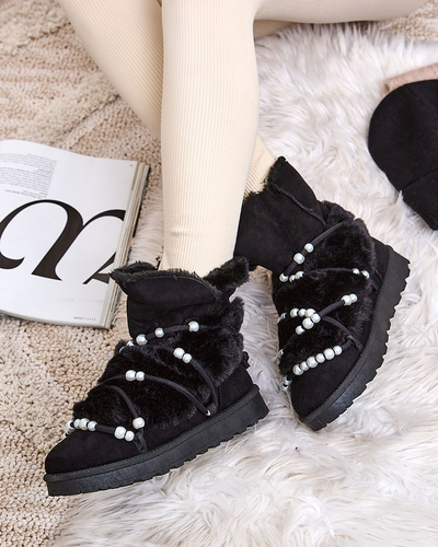 Royalfashion Дамски ботуши за сняг с перли Cuvilav