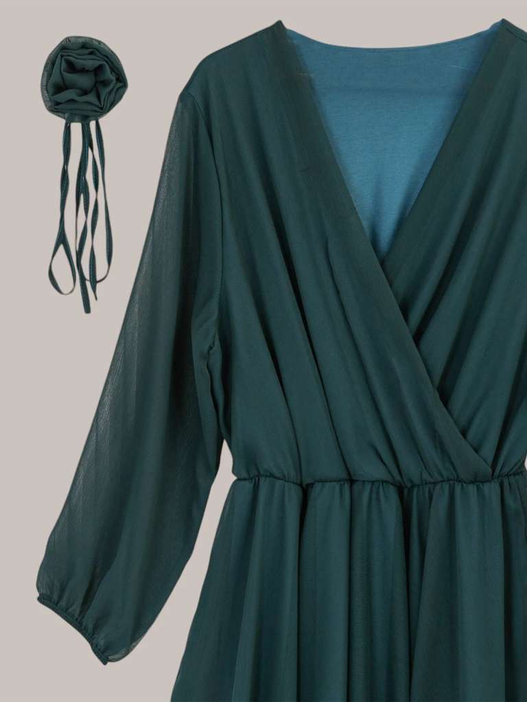 Royalfashion Класическа дамска рокля до коляно