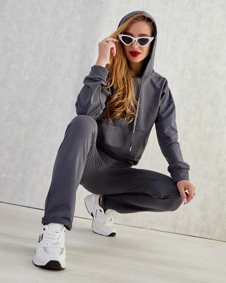 Royalfashion Памучен дамски комплект с потник