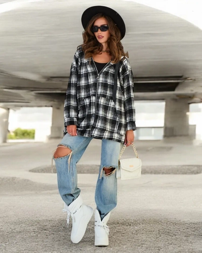 Royalfashion Дамско палто тип риза