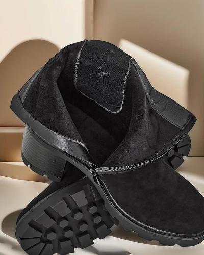 Ниски дамски ботуши от еко велур на Royalfashion на цена Weggis