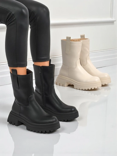 Дамски високи боти от еко кожа Scarlet Mist