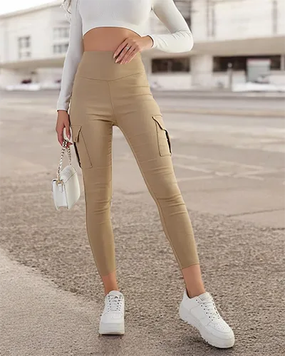 Royalfashion Дамски бойни панталони от плат