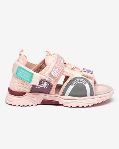 Różowe sandały dziecięce na rzepy Wukapi - Obuwie