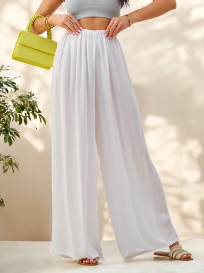 Royalfashion Вискозни прави дамски панталони от плат