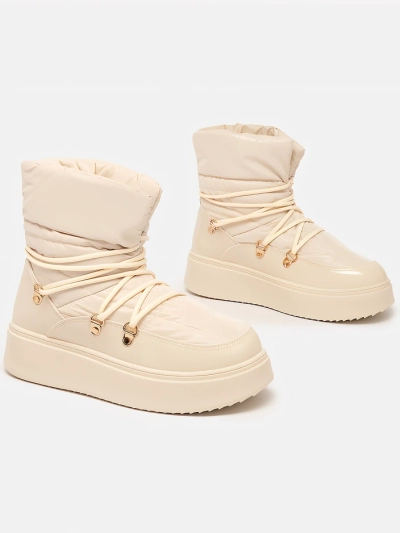 Royalfashion Дамски ботуши за сняг с приплъзване в кремав цвят Dabenda