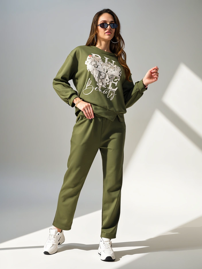 Royalfashion Жени комплект от вискоза с принт