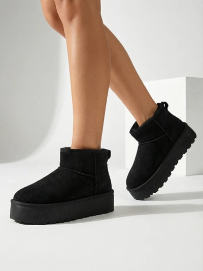 Дамски боти Luna Черни Кожени Елегантни за Есента