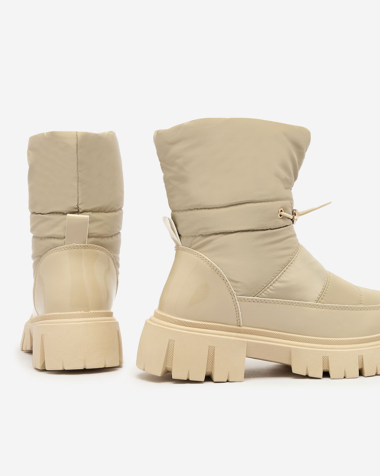 Royalfashion Дамски ботуши за сняг в светлокафяв цвят Sadella