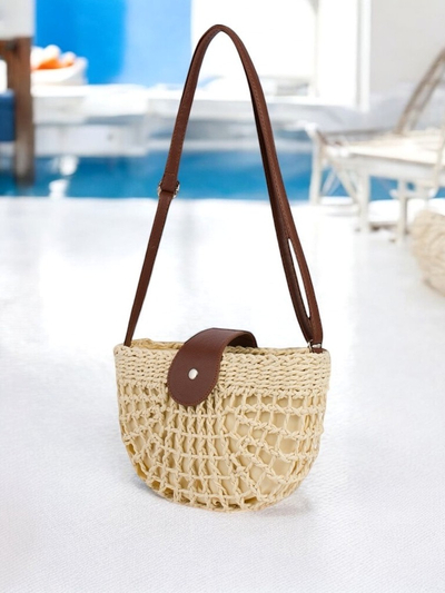 Royalfashion Малка дамска чанта от слама Boho Mini