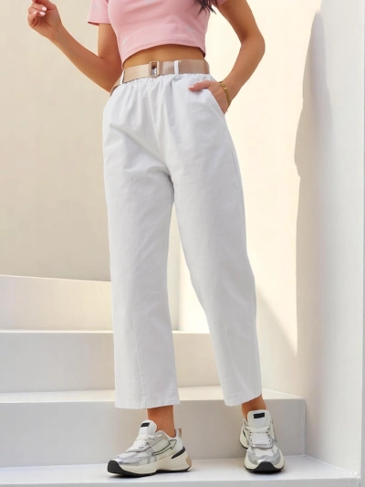 Royalfashion Памучни прави дамски панталони