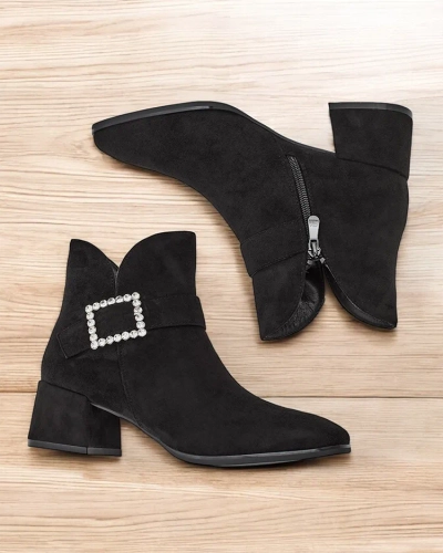 Дамски гръбкни боти с нисък ток Royalfashion Vetti