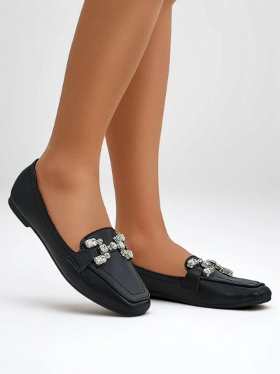 Royalfashion Дамски мокасини с камъчета Lecilla