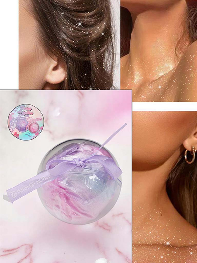 Хайлайтър за лице с мека, пухкава текстура на топче