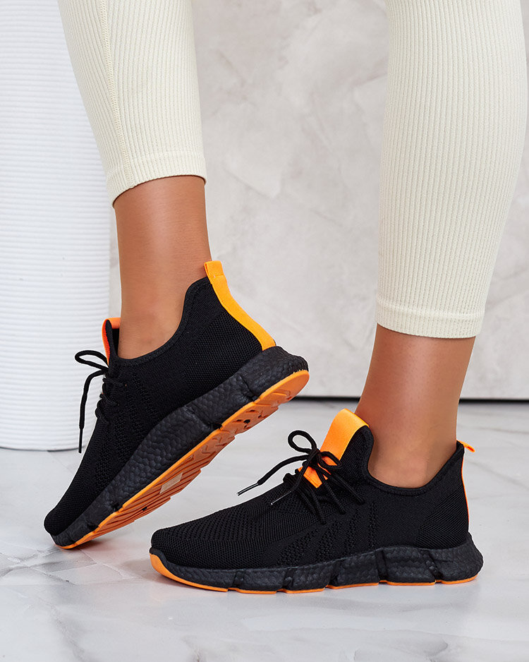 Czarno - fuksjowe sportowe buty damskie Bommgi - Obuwie