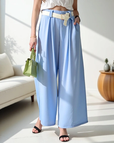 Royalfashion Широки дамски панталони с колан