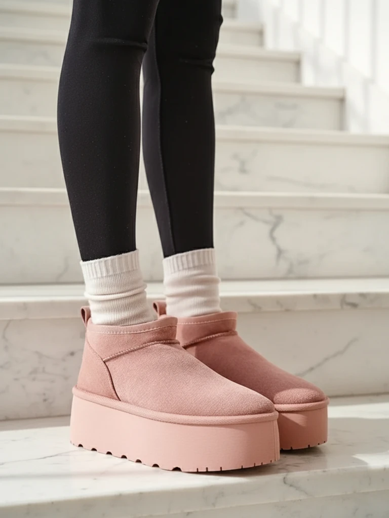 Royalfashion Дамски къси ботуши a'la snow boots Ozozi