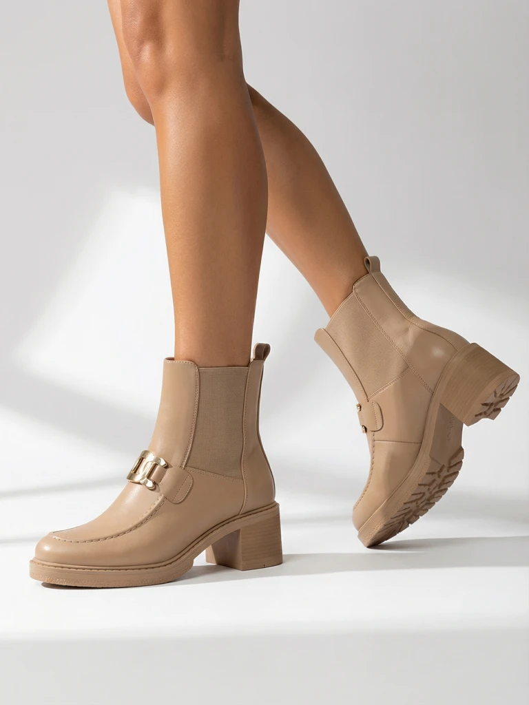 Дамски ботуши с нисък ток Royalfashion Евиос