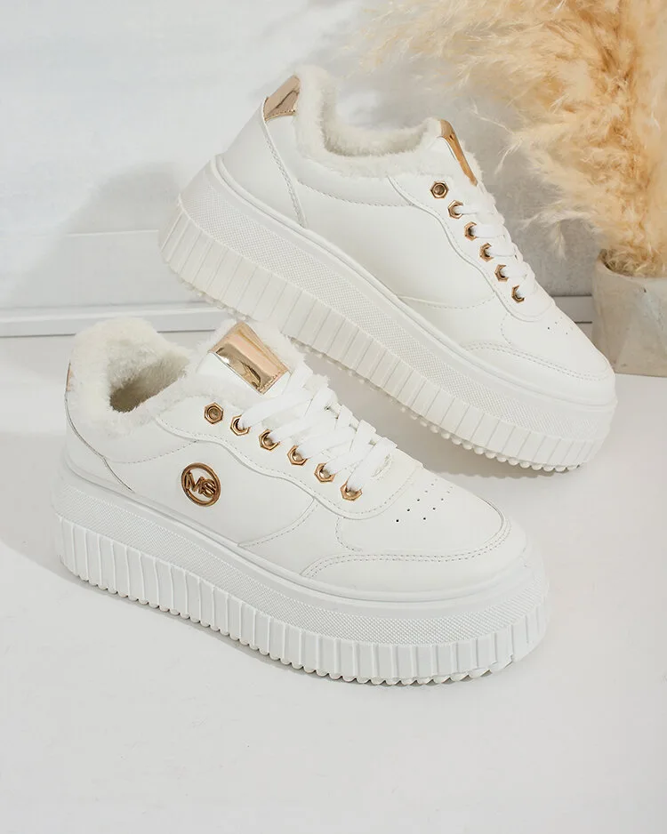 Royalfashion Затоплени дамски маратонки с кожа Sofi