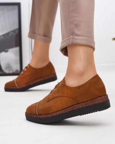 Damskie camelowe półbuty Rilly- Obuwie