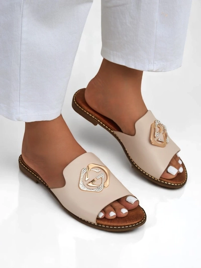 Royalfashion Дамски чехли на плоска подметка Goldie Spark