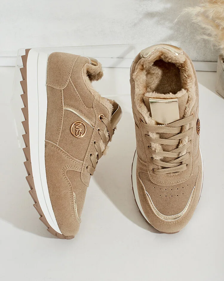 Royalfashion Затоплени дамски маратонки с кожа Boris