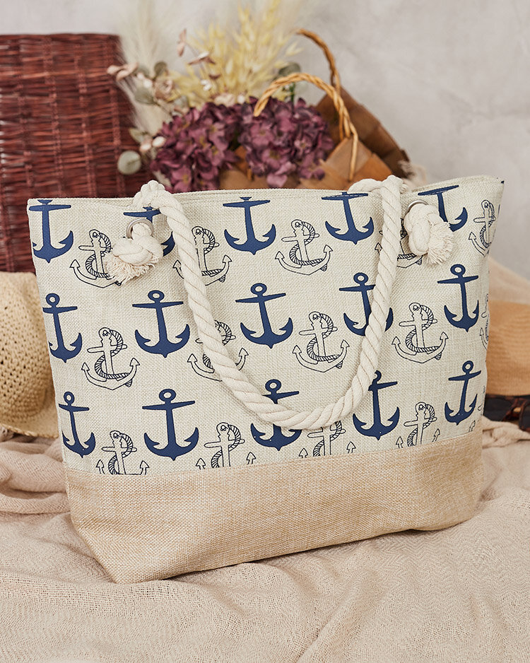 Royalfashion Чанта от плат в празничен десен за рамо