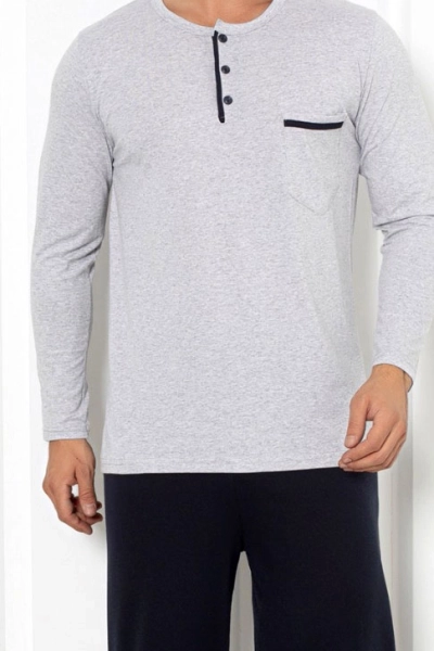 Royalfashion Мъжки памучен пижама с джоб