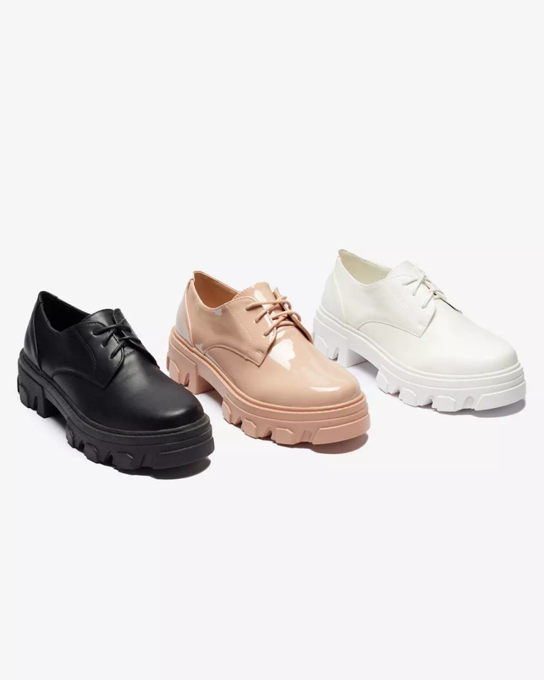 Бели дамски полуботуши Delgor- Обувки