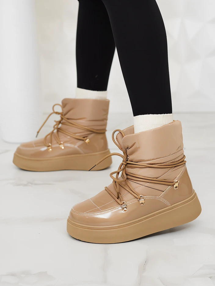 Royalfashion Дамски ботуши за сняг в кафяв цвят Dabenda