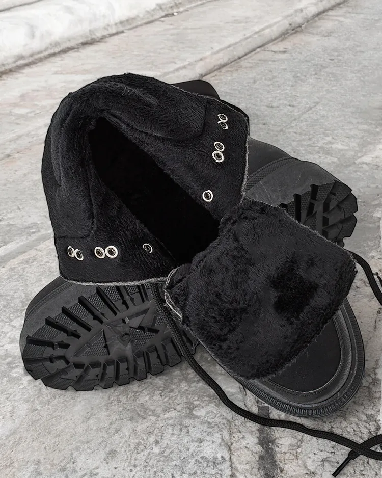 Дамски снежни боти Royalfashion с връзки Sololi