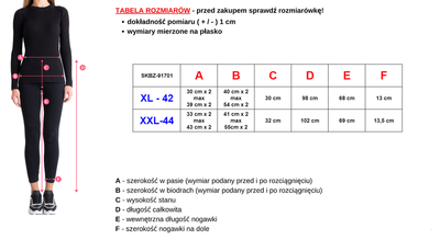 Fioletowe wzorzyste damskie legginsy PLUS SIZE - Odzież