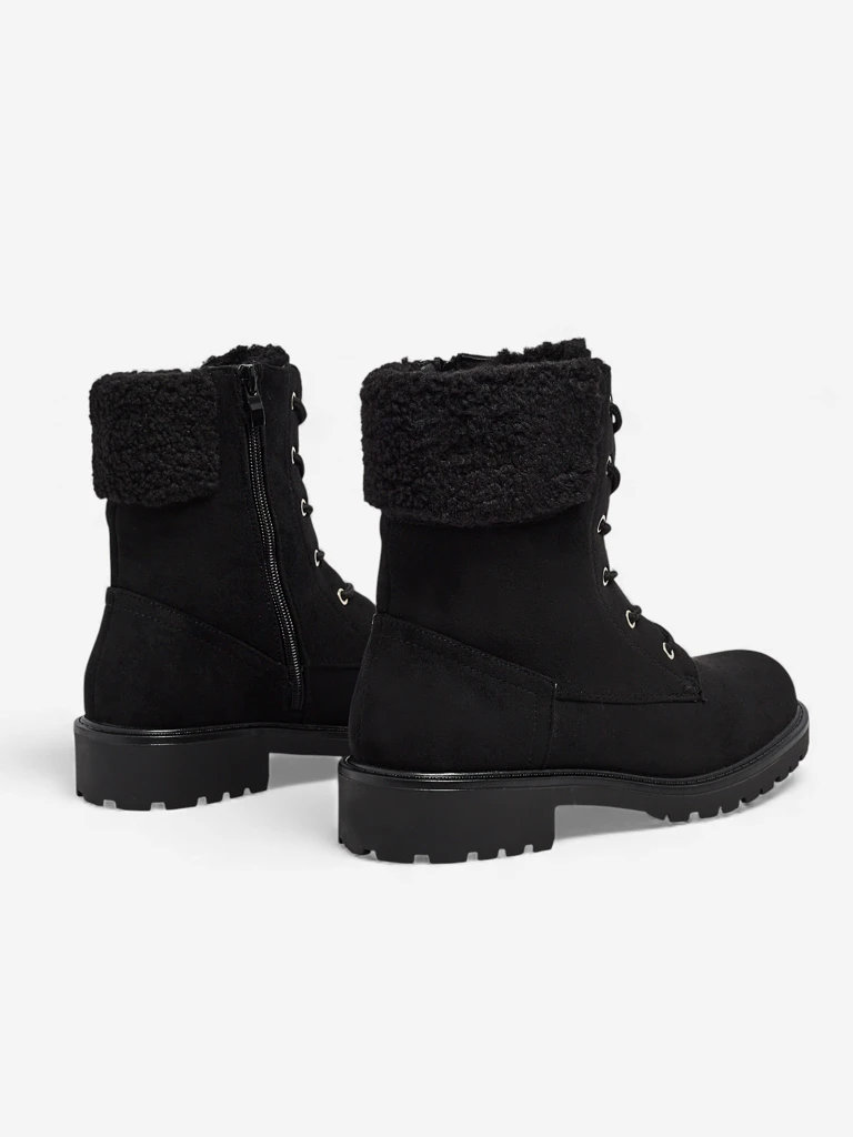 Дамски еко велурени боти с връзки Trevolla